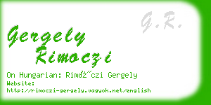 gergely rimoczi business card